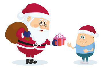 Santa Claus and boy