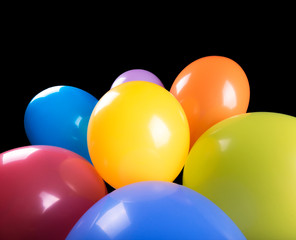 flying balloons isolated