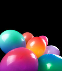 flying balloons isolated