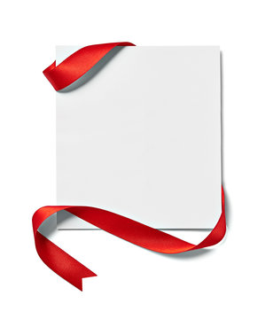 Ribbon Bow Card Note Chirstmas Celebration Greeting