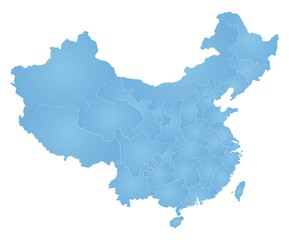 Naklejka premium Map of China