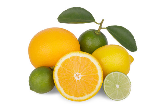 Mix of fresh citrus fruits