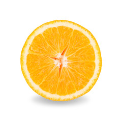 slice orange isolated on white