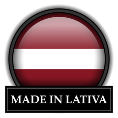 Made in button - Latvia