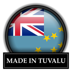 Obraz premium Made in button - Tuvalu