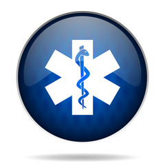 emergency internet blue icon