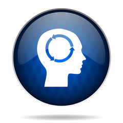 head internet blue icon