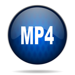 mp4 internet blue icon