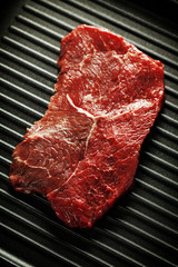Raw beef steak