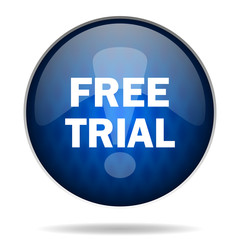free trial internet blue icon