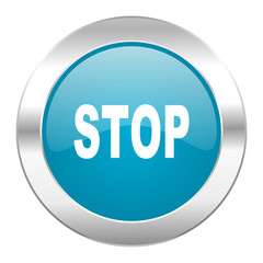 stop internet blue icon