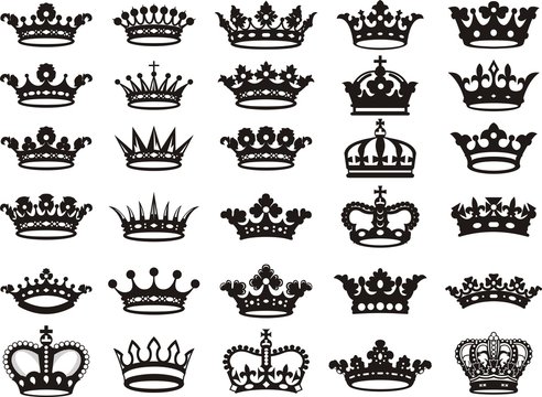 Silhouettes crowns set