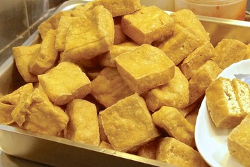 Stinky tofu - very famous snack at night market in Taiwan