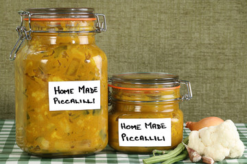 Two Jars of home made piccallili