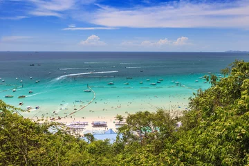 Poster beautiful beach of Pattaya in Thailand © Noppasinw