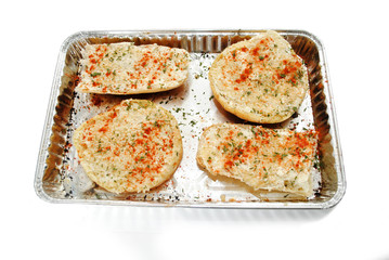 Fresh Prepared Garlic Bread Ready to be Baked