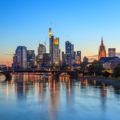 Fototapeta na wymiar Frankfurt Germany Skyline