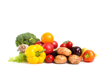 vegetables isolated on a white background © BestForYou