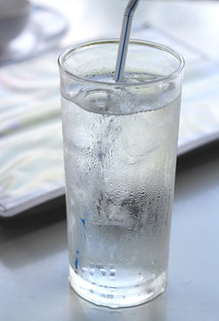 Cold water in glass