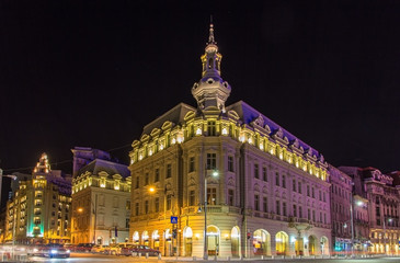 Fototapeta na wymiar Buildings in Bucharest city center - Romania
