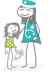 Enfant et infirmière