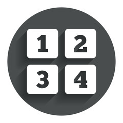 Cellphone keyboard sign icon. Digits symbol.