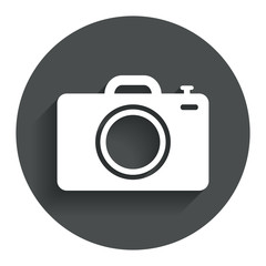 Photo camera sign icon. Photo symbol.