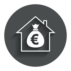 Mortgage sign icon. Real estate symbol.