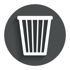 Recycle bin sign icon. Bin symbol.