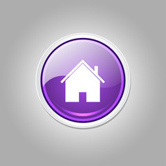 Home Circular Purple Vector Web Button Icon