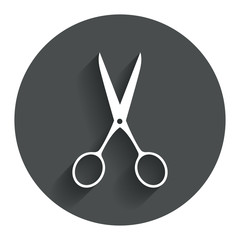 Scissors hairdresser sign icon. Tailor symbol.