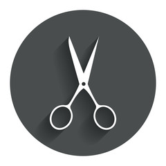 Scissors hairdresser sign icon. Tailor symbol.