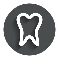 Tooth sign icon. Dental care symbol.