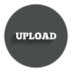 Upload sign icon. Load symbol.