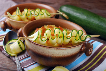 zucchini soup with croutons