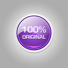 100 Percent Original Glossy Shiny Circular Vector Button