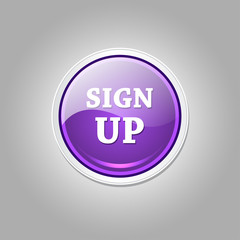 Sign Up Vector Button Icon