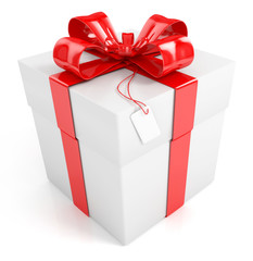 gift box isolated on white. 3d illustration