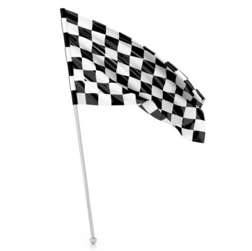 Racing Flag, 3d illustration