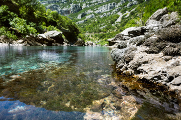 Landscape with river and stones