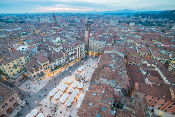 Piazza delle Erbe, the oldest square in Verona