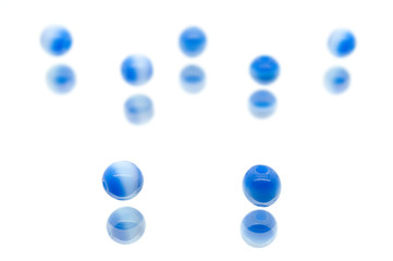 Collection Of Blue Cat Eye Beads