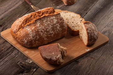 Slice of bread.