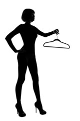 Silhouette of fashion girls