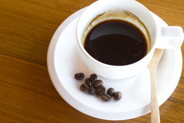 Coffee cup on a wooden table