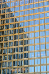 Glass facade of modern office building