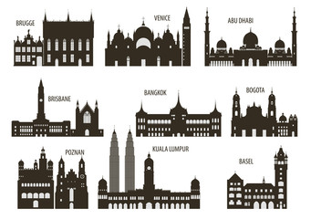 Silhouettes of cities