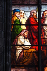 Fototapeta premium Vitrail de la Cathédrale ou d'une des églises de Limoges