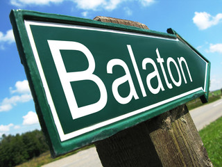 Balaton road sign - obrazy, fototapety, plakaty