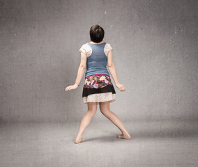funny back side pose for girl with no face